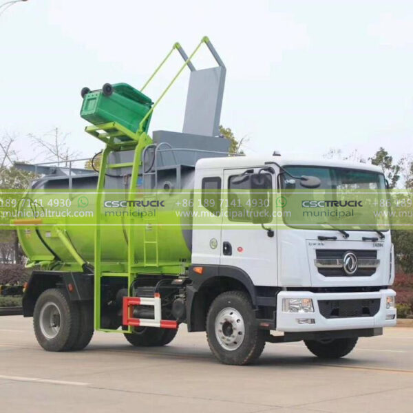 DONGFENG 12CBM Side Loader Garbage Truck Working