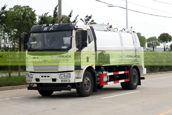 FAW 10CBM Side Loader Garbage Truck