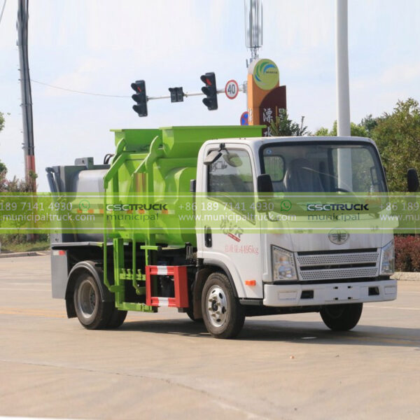 FAW 4CBM Kitchen Waste Garbage Truck