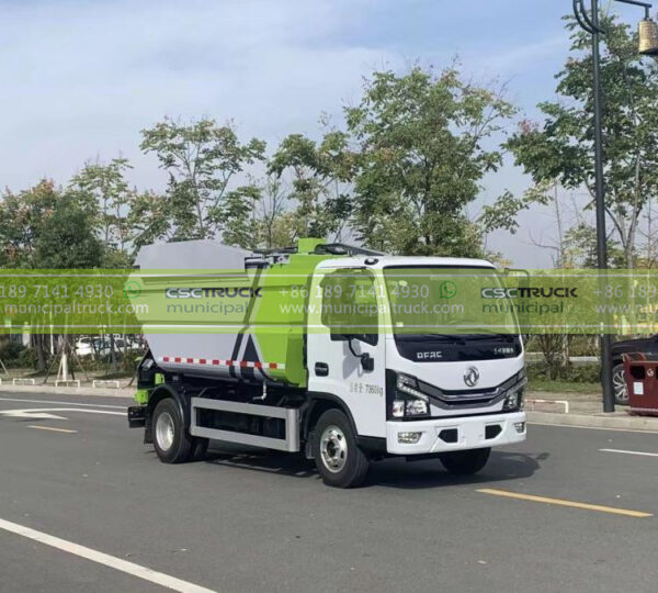 DONGFENG 6CBM Garbage Tipper Truck Side View