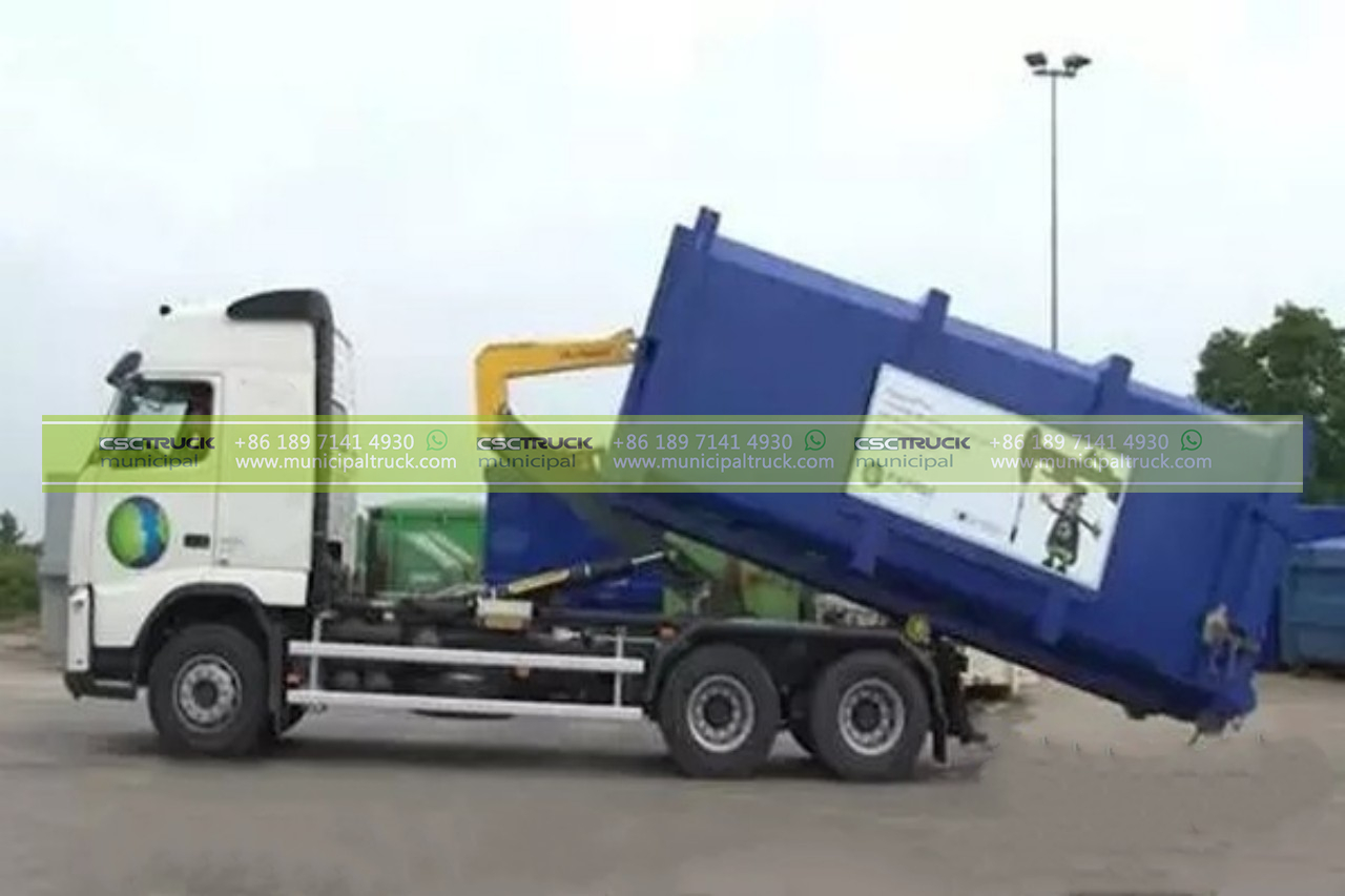 hook loader garbage truck