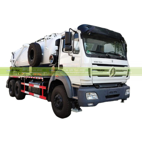 Beiben 16000 Liter Sludge Cesspit Tank Vacuum Truck